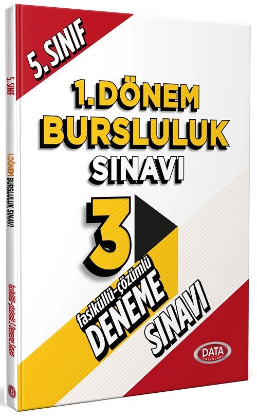 Data 5. Sınıf Bursluluk Sınavı 1. Dönem 3 Deneme Çözümlü Data Yayınları