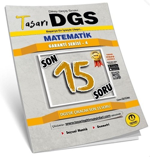 SÜPER FİYAT - Tasarı DGS Matematik Çıkacak Son 15 Garanti Soru Tasarı Yayınları