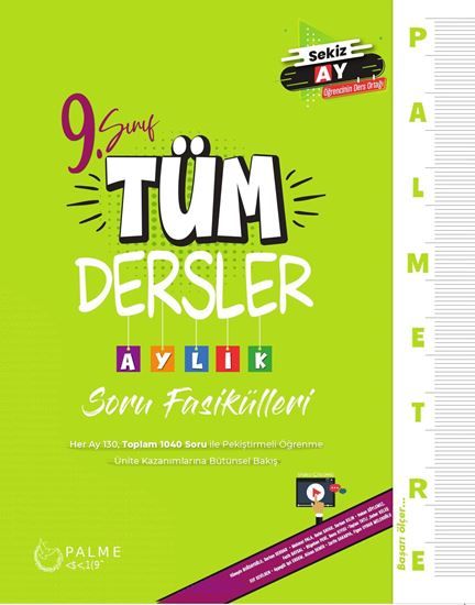 Palme 9. Sınıf Tüm Dersler Palmetre Aylık Soru Fasikülleri Palme Yayınları