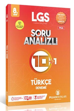 Puan 8. Sınıf LGS Türkçe Soru Analizli 10 + 1 Deneme Puan Yayınları