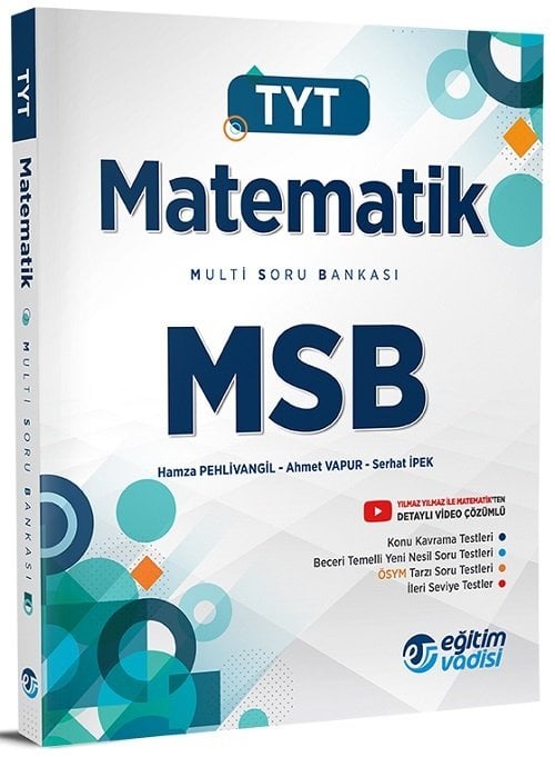 Eğitim Vadisi YKS TYT Matematik MSB Multi Soru Bankası Video Çözümlü Eğitim Vadisi Yayınları