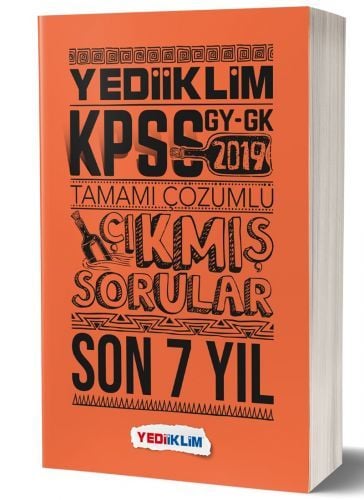 SÜPER FİYAT - Yediiklim 2019 KPSS Genel Yetenek Genel Kültür Çıkmış Sorular Son 7 Yıl Çözümlü Yediiklim Yayınları