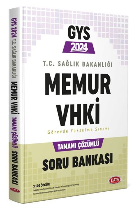 Data 2024 GYS Sağlık Bakanlığı Memur VHKİ Soru Bankası Çözümlü Görevde Yükselme Data Yayınları