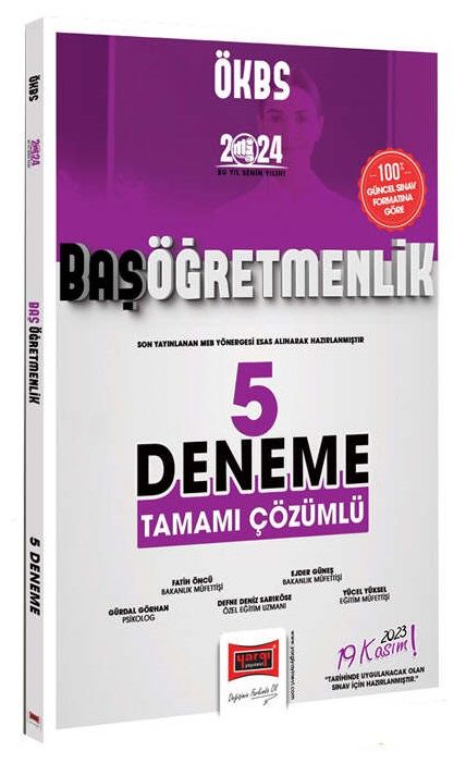 Yargı 2024 MEB ÖKBS Başöğretmenlik 5 Deneme Çözümlü Yargı Yayınları