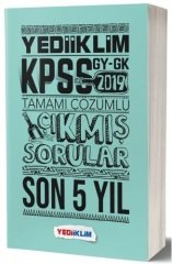 SÜPER FİYAT - Yediiklim 2019 KPSS Genel Yetenek Genel Kültür Çıkmış Sorular Son 5 Yıl Çözümlü Yediiklim Yayınları