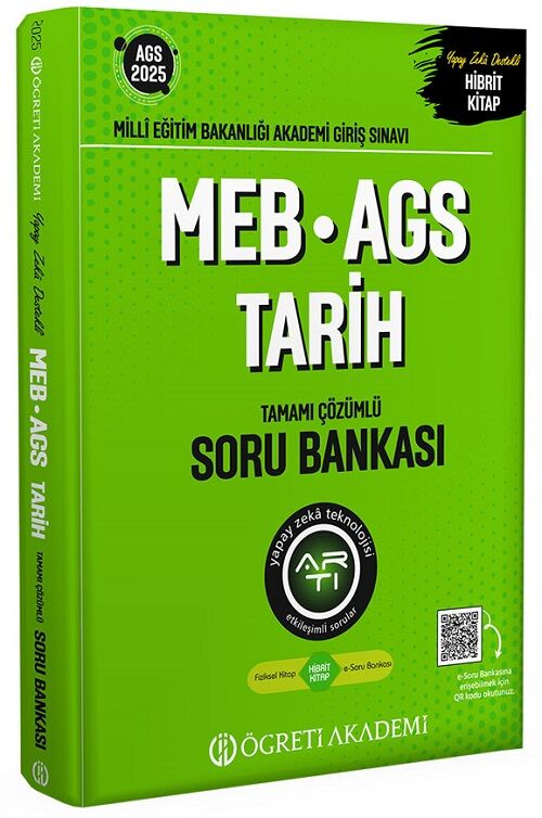 Öğreti 2025 MEB-AGS Tarih Soru Bankası Çözümlü Öğreti Akademi Yayınları