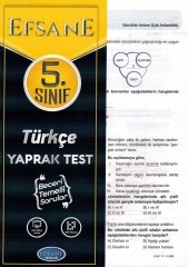 Efsane 5. Sınıf Türkçe Yaprak Test Efsane Yayınları