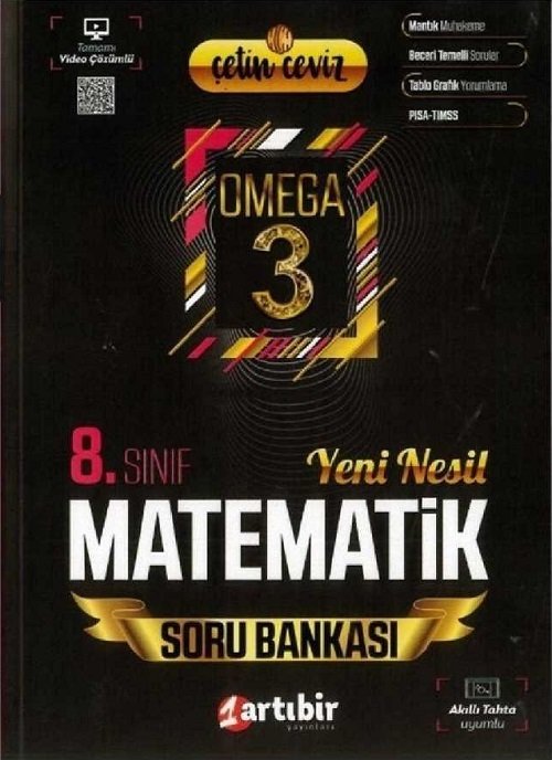 Artıbir 8. Sınıf Matematik Çetin Ceviz Omega Soru Bankası Artıbir Yayınları