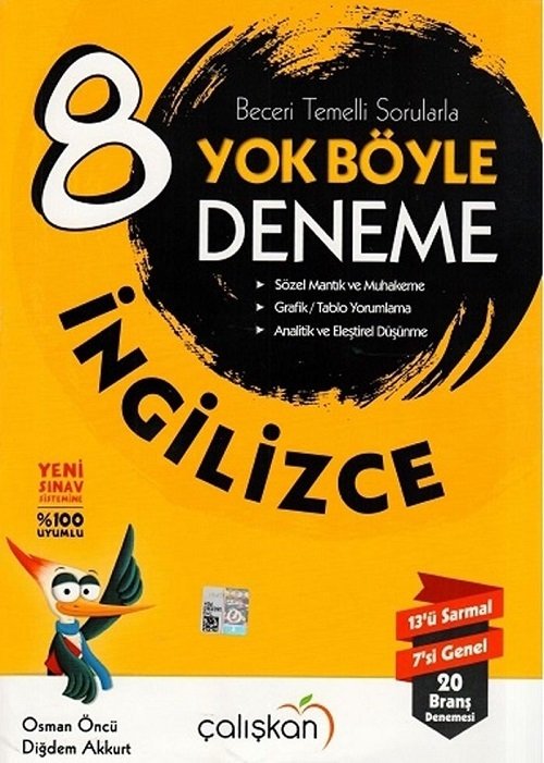 Çalışkan 8. Sınıf İngilizce Yok Böyle 20 Deneme Çalışkan Yayınları