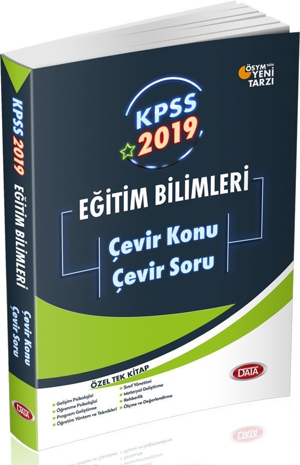 Data 2019 KPSS Eğitim Bilimleri Çevir Konu Çevir Soru Özel Tek Kitap Data Yayınları