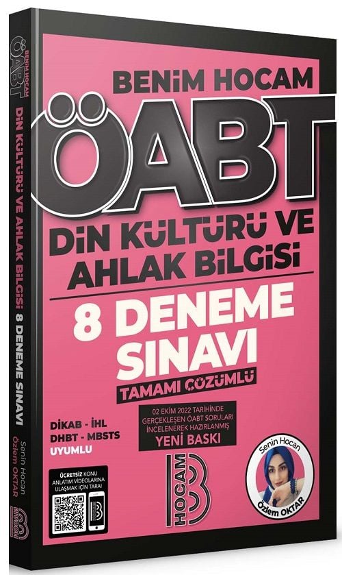 Benim Hocam 2023 ÖABT Din Kültürü ve Ahlak Bilgisi 8 Deneme Çözümlü - Özlem Oktar Benim Hocam Yayınları