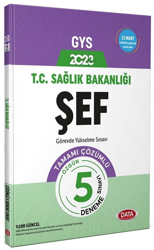 Data 2023 GYS Sağlık Bakanlığı Şef 5 Deneme Çözümlü Görevde Yükselme Data Yayınları