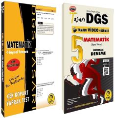 SÜPER FİYAT - Tasarı DGS Sayısal Yetenek Matematik Yaprak Test + 5 Deneme 2 li Set Tasarı Yayınları