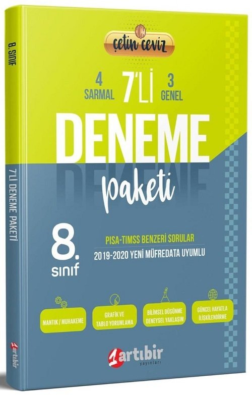 Artıbir 8. Sınıf Tüm Dersler Çetin Ceviz 7 li Deneme Artıbir Yayınları