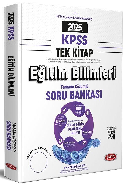 Data 2025 KPSS Eğitim Bilimleri Soru Bankası Tek Kitap Çözümlü Data Yayınları