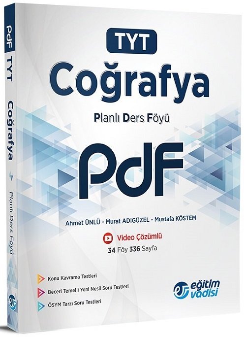 Eğitim Vadisi YKS TYT Coğrafya PDF Planlı Ders Föyü Video Çözümlü Eğitim Vadisi Yayınları