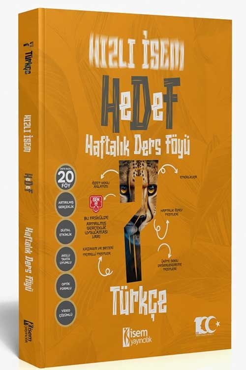 İsem 7. Sınıf Hızlı İsem Türkçe Hedef Haftalık Ders Föyü İsem Yayıncılık