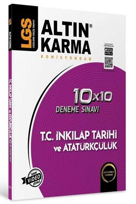 Altın Karma 8. Sınıf LGS TC İnkılap Tarihi ve Atatürkçülük 10x10 Deneme Altın Karma Yayınları