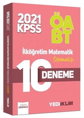 SÜPER FİYAT - Yediiklim 2021 ÖABT İlköğretim Matematik Öğretmenliği 10 Deneme Çözümlü Yediiklim Yayınları