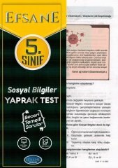 Efsane 5. Sınıf Sosyal Bilgiler Yaprak Test Efsane Yayınları