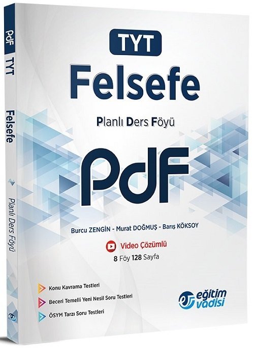 Eğitim Vadisi YKS TYT Felsefe PDF Planlı Ders Föyü Video Çözümlü Eğitim Vadisi Yayınları