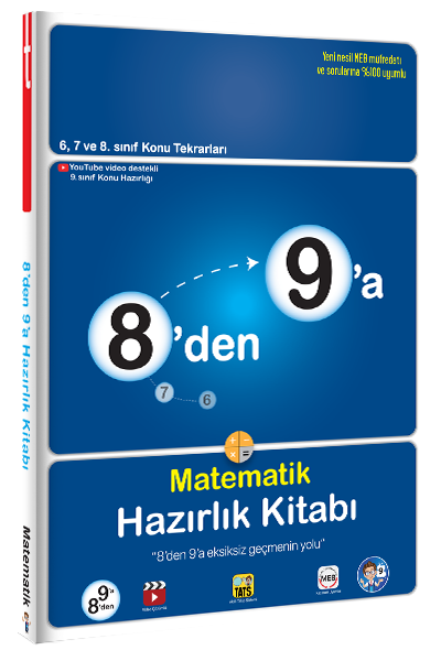 Tonguç 8 den 9 a Matematik Hazırlık Kitabı Tonguç Akademi