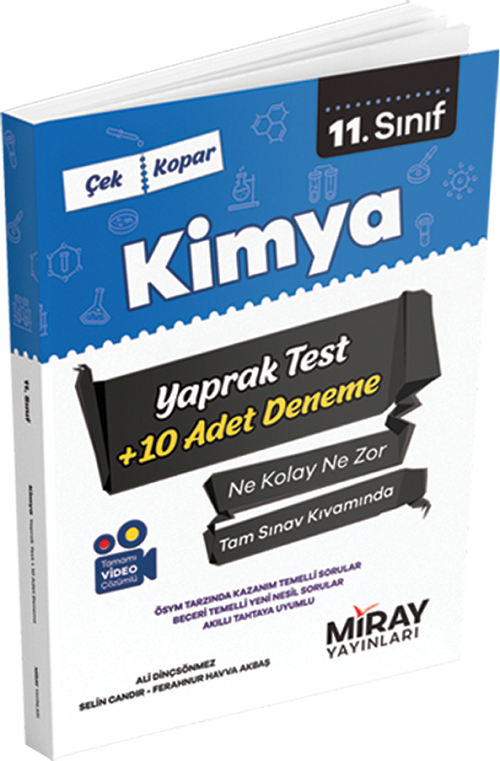 Miray 11. Sınıf Kimya Çek Kopar Yaprak Test + 10 Deneme Miray Yayınları