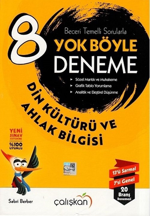 Çalışkan 8. Sınıf Din Kültürü ve Ahlak Bilgisi Yok Böyle 20 Deneme Çalışkan Yayınları