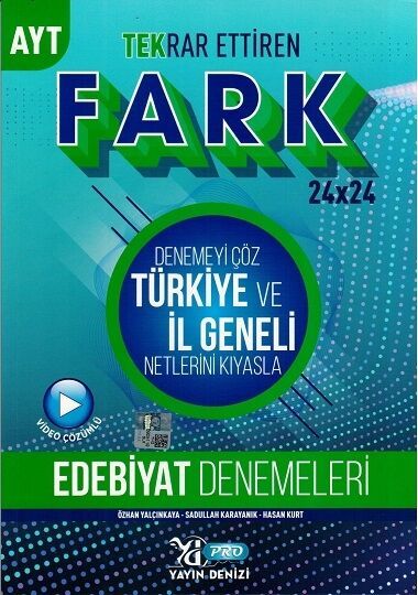 Yayın Denizi Pro YKS AYT Türk Dili ve Edebiyatı Tekrar Ettiren Fark 24x24 Deneme Video Çözümlü Yayın Denizi Pro Yayınları