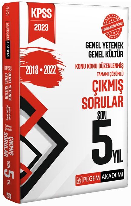 SÜPER FİYAT - Pegem 2023 KPSS Genel Yetenek Genel Kültür Konu Konu Çıkmış Sorular Son 5 Sınav Pegem Akademi Yayınları