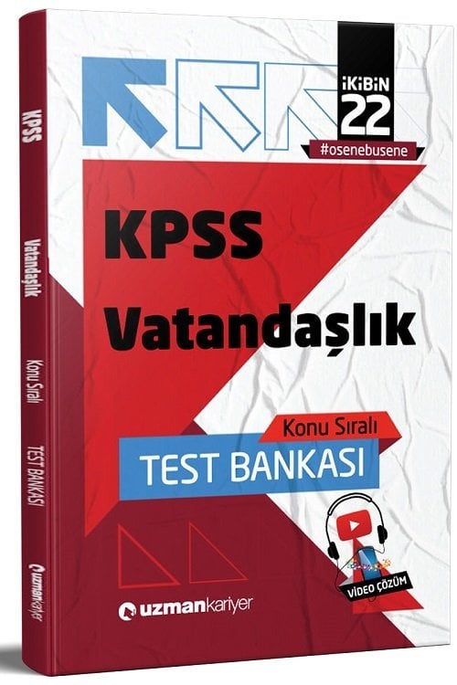 SÜPER FİYAT - Uzman Kariyer 2022 KPSS Vatandaşlık Test Bankası Yaprak Test Uzman Kariyer Yayınları