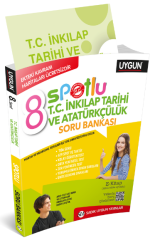 Sadık Uygun 8. Sınıf TC İnkılap Tarihi ve Atatürkçülük Spotlu Soru Bankası Sadık Uygun Yayınları