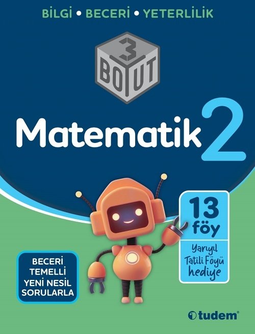 Tudem 2. Sınıf Matematik 3 Boyut Soru Bankası Tudem Yayınları