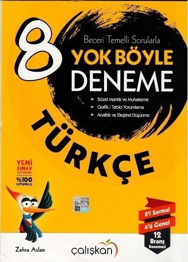 Çalışkan 8. Sınıf Türkçe Yok Böyle 12 Deneme Çalışkan Yayınları