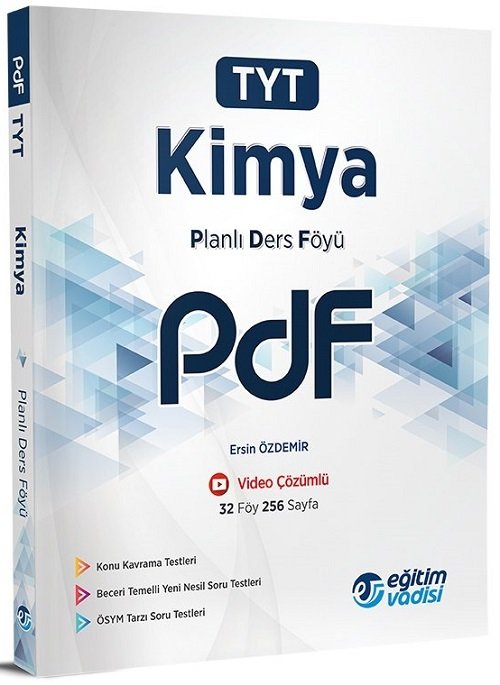 Eğitim Vadisi YKS TYT Kimya PDF Planlı Ders Föyü Video Çözümlü Eğitim Vadisi Yayınları