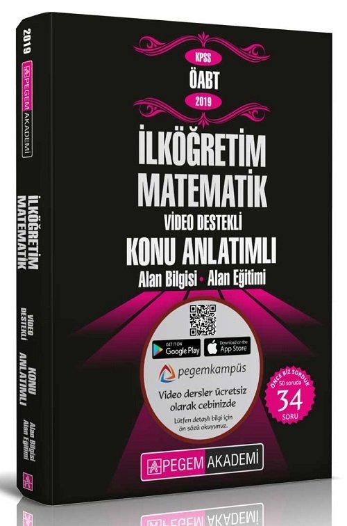 Pegem 2019 ÖABT İlköğretim Matematik Konu Anlatımlı Video Destekli Modüler Set Pegem Akademi Yayınları