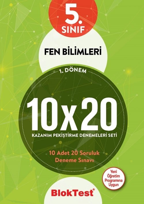 Blok Test 5. Sınıf 1. Dönem Fen Bilimleri 10x20 Deneme Blok Test Yayınları