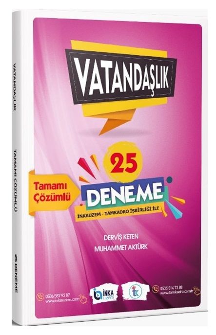 İnka Uzem KPSS Vatandaşlık 25 Deneme Çözümlü İnka Uzem