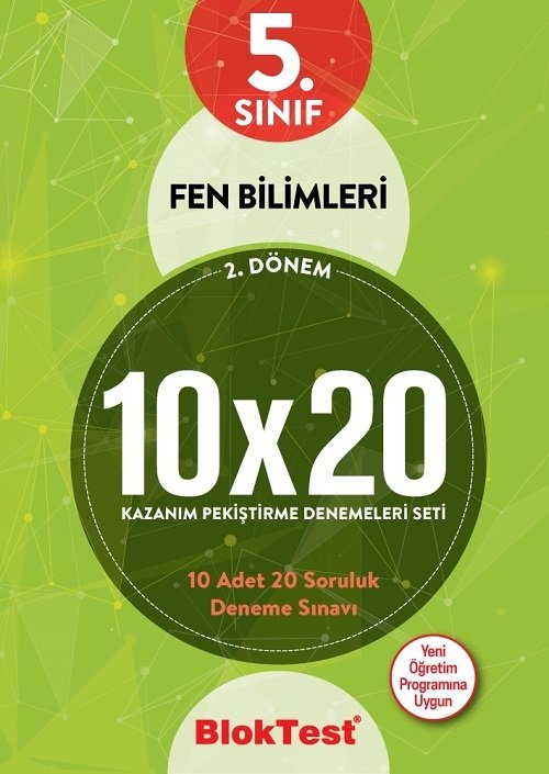 Blok Test 5. Sınıf 2. Dönem Fen Bilimleri 10x20 Deneme Blok Test Yayınları