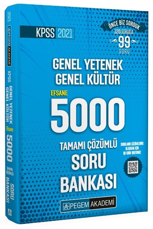 SÜPER FİYAT - Pegem 2021 KPSS Genel Yetenek Genel Kültür EFSANE 5000 Soru Bankası Pegem Akademi Yayınları