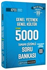 SÜPER FİYAT - Pegem 2021 KPSS Genel Yetenek Genel Kültür EFSANE 5000 Soru Bankası Pegem Akademi Yayınları