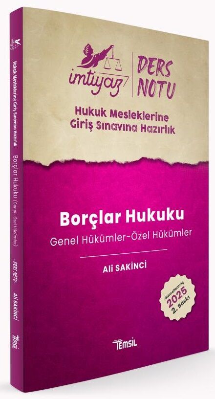 Temsil İMTİYAZ HMGS Borçlar Hukuku Ders Notu - Ali Sakinci Temsil Kitap Yayınları