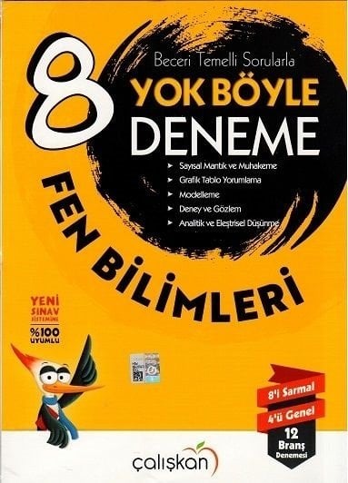 Çalışkan 8. Sınıf Fen Bilimleri Yok Böyle 12 Deneme Çalışkan Yayınları