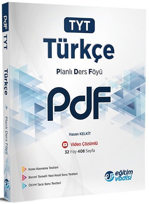 Eğitim Vadisi YKS TYT Türkçe PDF Planlı Ders Föyü Video Çözümlü Eğitim Vadisi Yayınları