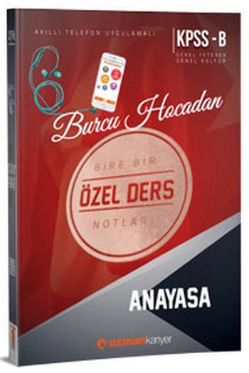 Uzman Kariyer 2018 KPSS Anayasa Bire Bir Özel Ders Notları Uzman Kariyer Yayınları