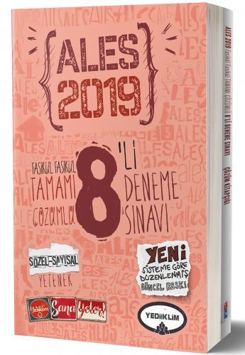 SÜPER FİYAT - Yediiklim 2019 ALES 8 Deneme Çözümlü Fasikül Yediiklim Yayınları