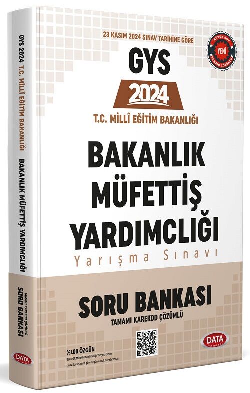 Data 2024 GYS MEB Milli Eğitim Bakanlığı Bakanlık Müfettiş Yardımcılığı Soru Bankası Çözümlü Görevde Yükselme Data Yayınları