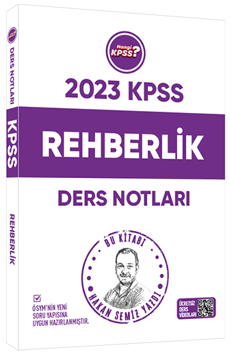 Hangi KPSS 2023 KPSS Eğitim Bilimleri Rehberlik Ders Notları - Hakan Semiz Hangi KPSS Yayınları