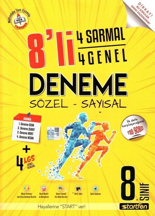 Startfen 8. Sınıf Sözel Sayısal 8 Deneme Startfen Yayınları