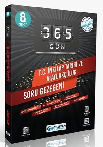 Gezegen 8. Sınıf TC İnkılap Tarihi ve Atatürkçülük 365 Gün Soru Gezegeni Gezegen Yayınları